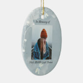 Memorial Keepake Dragonfly White Blume Keramik Ornament (Rechts)