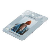 Memorial Keepake Dragonfly White Blume Magnet (Linke Seite)