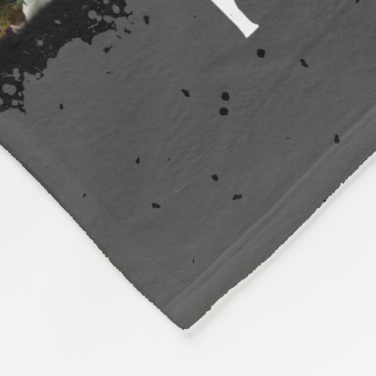 Memorial Keepake Edge Fade Foto Collage Blk Grau Fleecedecke (Ecke)