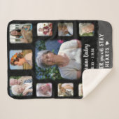 Memorial Keepake Edge Fade Foto Collage Blk Grau Sherpadecke (Vorderseite (Horizontal))