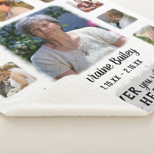 Memorial Keepake Edge Fade Foto Collage grau Sherpadecke (3/4)