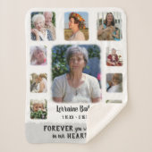 Memorial Keepake Edge Fade Foto Collage grau Sherpadecke (Vorderseite)