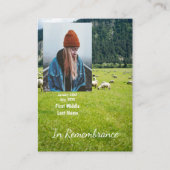 Memorial Keepake Farm Sheep Visitenkarte (Vorderseite)