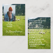 Memorial Keepake Farm Sheep Visitenkarte (Vorne/Hinten)