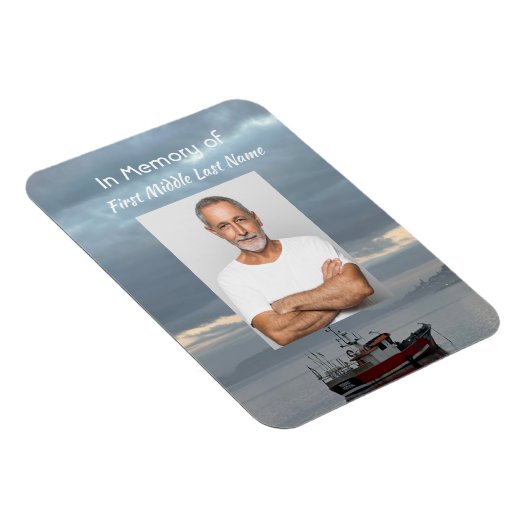 Memorial Keepake Fischereifahrzeug Fischer Magnet (Rechte Seite)