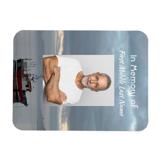 Memorial Keepake Fischereifahrzeug Fischer Magnet (Horizontal)