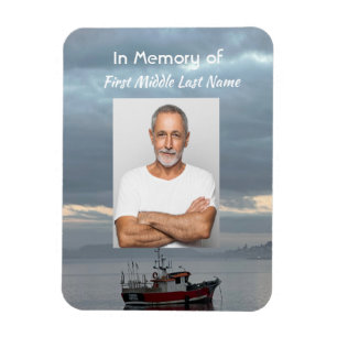 Memorial Keepake Fischereifahrzeug Fischer Magnet