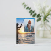 Memorial Keepake Fisherman Fishing Fish Visitenkarte (Stehend Vorderseite)