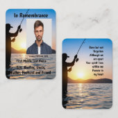 Memorial Keepake Fisherman Fishing Fish Visitenkarte (Vorne/Hinten)