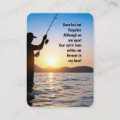 Memorial Keepake Fisherman Fishing Fish Visitenkarte (Rückseite)