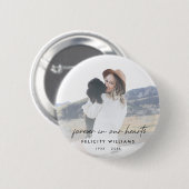 Memorial Keepake | Forever in unserem Herz-Foto Button (Vorne & Hinten)