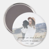 Memorial Keepake | Forever in unserem Herz-Foto Magnet (Vorderseite/Rückseite)