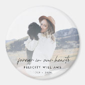 Memorial Keepake | Forever in unserem Herz-Foto Magnet (Vorne)