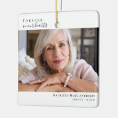 Memorial Keepake | Forever in unseren Herzen Keramikornament (Links)