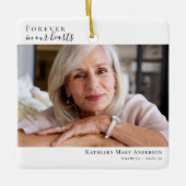 Memorial Keepake | Forever in unseren Herzen Keramikornament (Vorderseite)