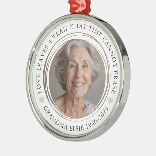 Memorial Keepake Foto Beileid Ornament Aus Metall (Links)