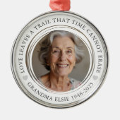 Memorial Keepake Foto Beileid Ornament Aus Metall (Vorne)