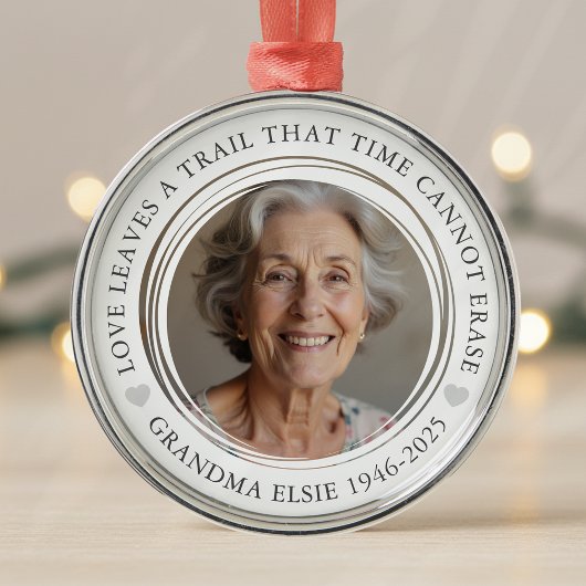Memorial Keepake Foto Beileid Ornament Aus Metall