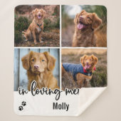 Memorial Keepake Foto Collage Sherpadecke (Vorderseite)