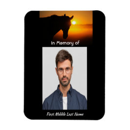 Memorial Keepake Foto Gebet Pferd Western Magnet