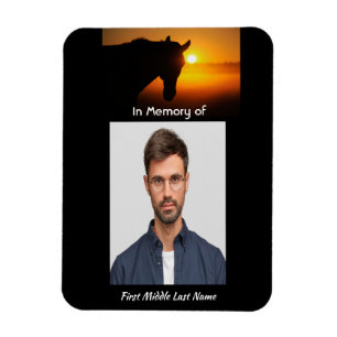 Memorial Keepake Foto Gebet Pferd Western Magnet