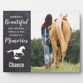 Memorial Keepake für Pferde - Foto Plaque Fotoplatte (Vorderseite)