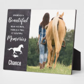 Memorial Keepake für Pferde - Foto Plaque Fotoplatte (Seite)