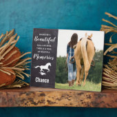 Memorial Keepake für Pferde - Foto Plaque Fotoplatte (Seite)