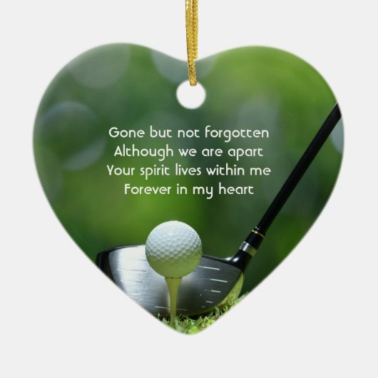 Memorial Keepake Golfer Golf Custom Keramik Ornament (Vorne)