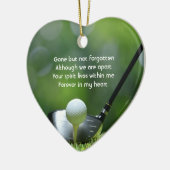 Memorial Keepake Golfer Golf Custom Keramik Ornament (Links)