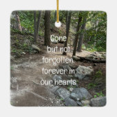 Memorial Keepake Gone, aber nicht vergessen Keramikornament (Rückseite)
