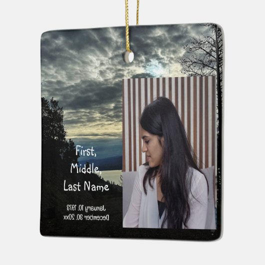 Memorial Keepake Gone, aber nicht vergessen Keramikornament (Links)