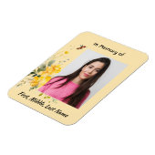 Memorial Keepake Hummingbird Yellow Roses Magnet