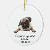 Memorial Keepake Hund Tier Keramik Ornament (Links)