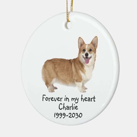 Memorial Keepake Hund Tier Keramik Ornament (Links)