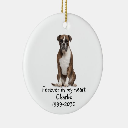 Memorial Keepake Hund Tier Keramik Ornament (Rechts)