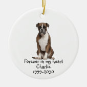 Memorial Keepake Hund Tier Keramik Ornament (Vorne)