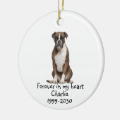 Memorial Keepake Hund Tier Keramik Ornament (Links)