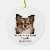 Memorial Keepake Hund Tier Keramik Ornament (Vorne)