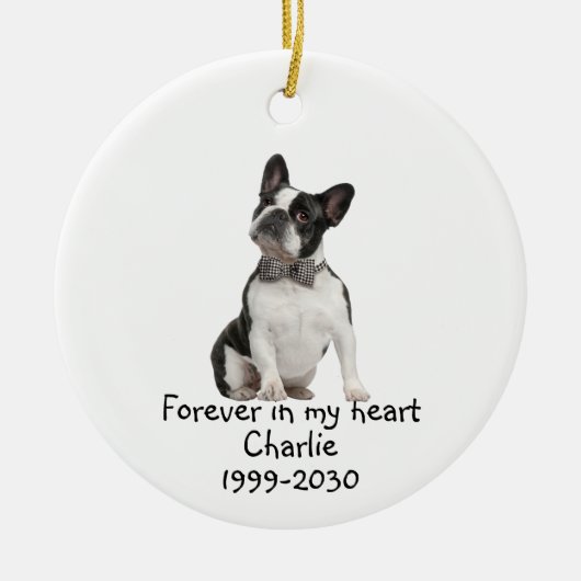 Memorial Keepake Hund Tier Keramik Ornament (Vorne)