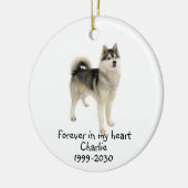 Memorial Keepake Hund Tier Keramik Ornament (Links)