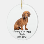 Memorial Keepake Hund Tier Keramik Ornament (Links)