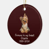 Memorial Keepake Hund Tier Tier Keramik Ornament (Links)