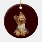 Memorial Keepake Hund Tier Tier Keramik Ornament (Hinten)