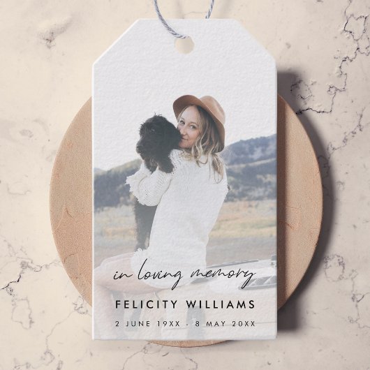 Memorial Keepake | Informelle Skriptbeerdigung Gef Geschenkanhänger