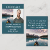Memorial Keepake Kanufahren Visitenkarte (Vorne/Hinten)