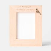 Memorial Keepake Kardinal Red Bird Geätzte Rahmen (Vorderseite)