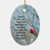 Memorial Keepake Kardinal Red Bird Keramik Ornament (Vorne)