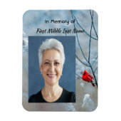 Memorial Keepake Kardinal Red Bird Magnet (Vertikal)