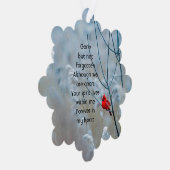 Memorial Keepake Kardinal Red Bird Ornament Karte (Rechts)